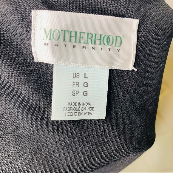 Maternity Black White Dot Short Sleeve Dress Lg - Picture 6 of 8